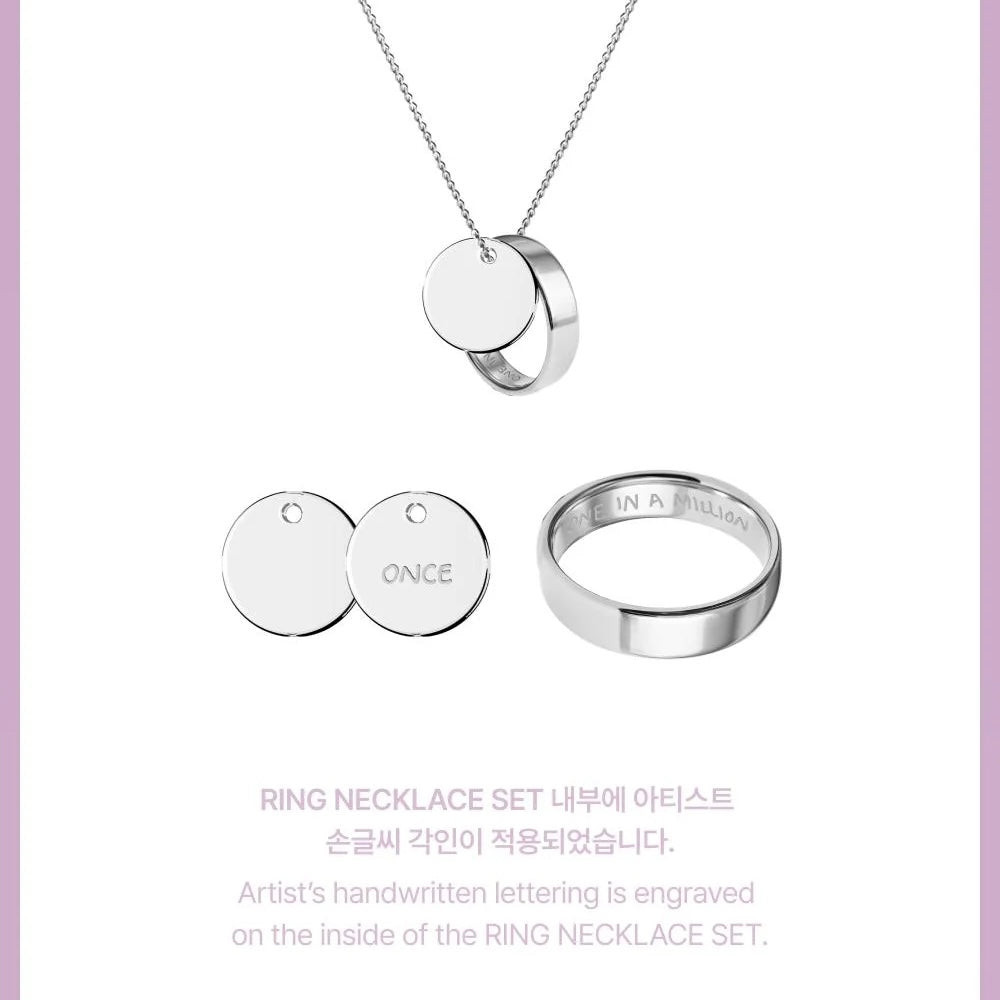 (PRE-ORDER) TWICE - TWICE <THIS IS FOR> WORLD TOUR IN INCHEON MD - RING NECKLACE SET (9 VERSIONS) - LightUpK