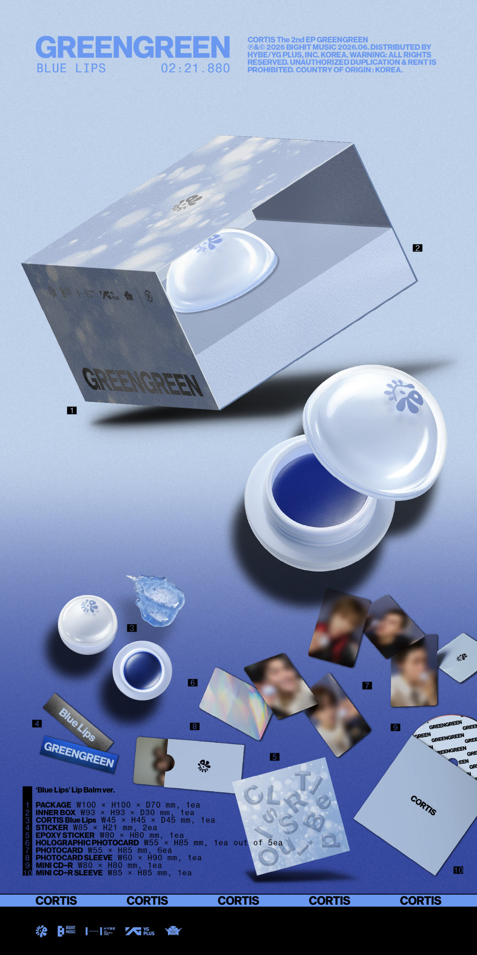(PRE-ORDER) CORTIS - THE 2ND EP [GREENGREEN] (BLUE LIPS_LIP BALM VER.)