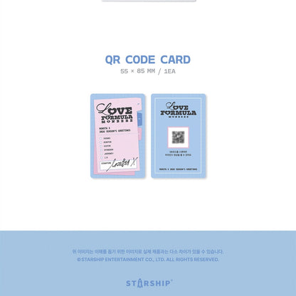 (PRE-ORDER) MONSTA X - 2026 SEASON'S GREETINGS [LOVE FORMULA MONBEBE]