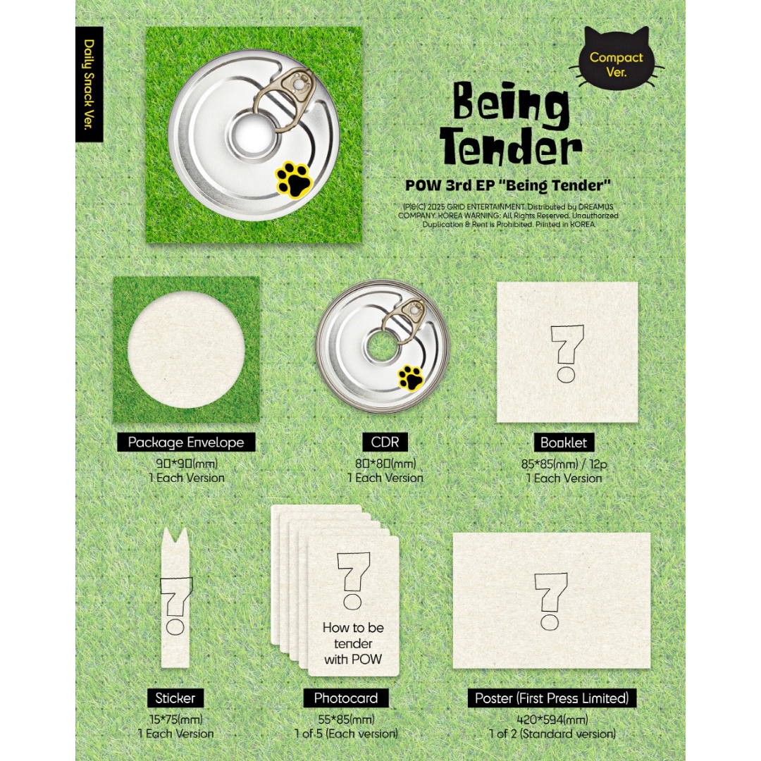 POW - 3RD MINI ALBUM [BEING TENDER] COMPACT VER. (RANDOM) - LightUpK