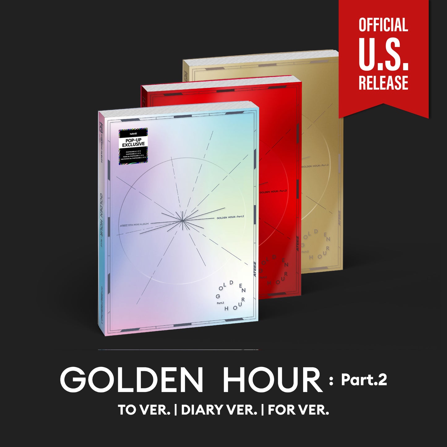 (PRE-ORDER) [HELLO82] [POP-UP EXCLUSIVE] ATEEZ - GOLDEN HOUR : PART 2 (3 VERSIONS)