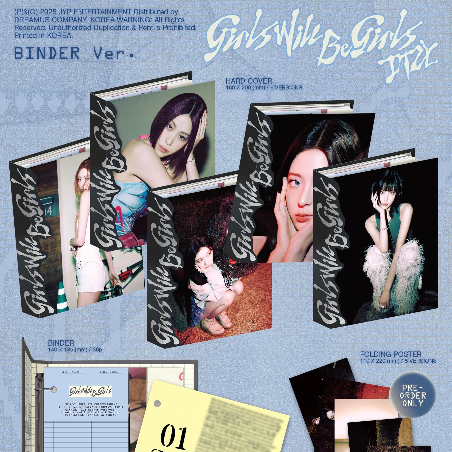 ITZY - [GIRLS WILL BE GIRLS] BINDER VER. (5 VERSIONS) - LightUpK