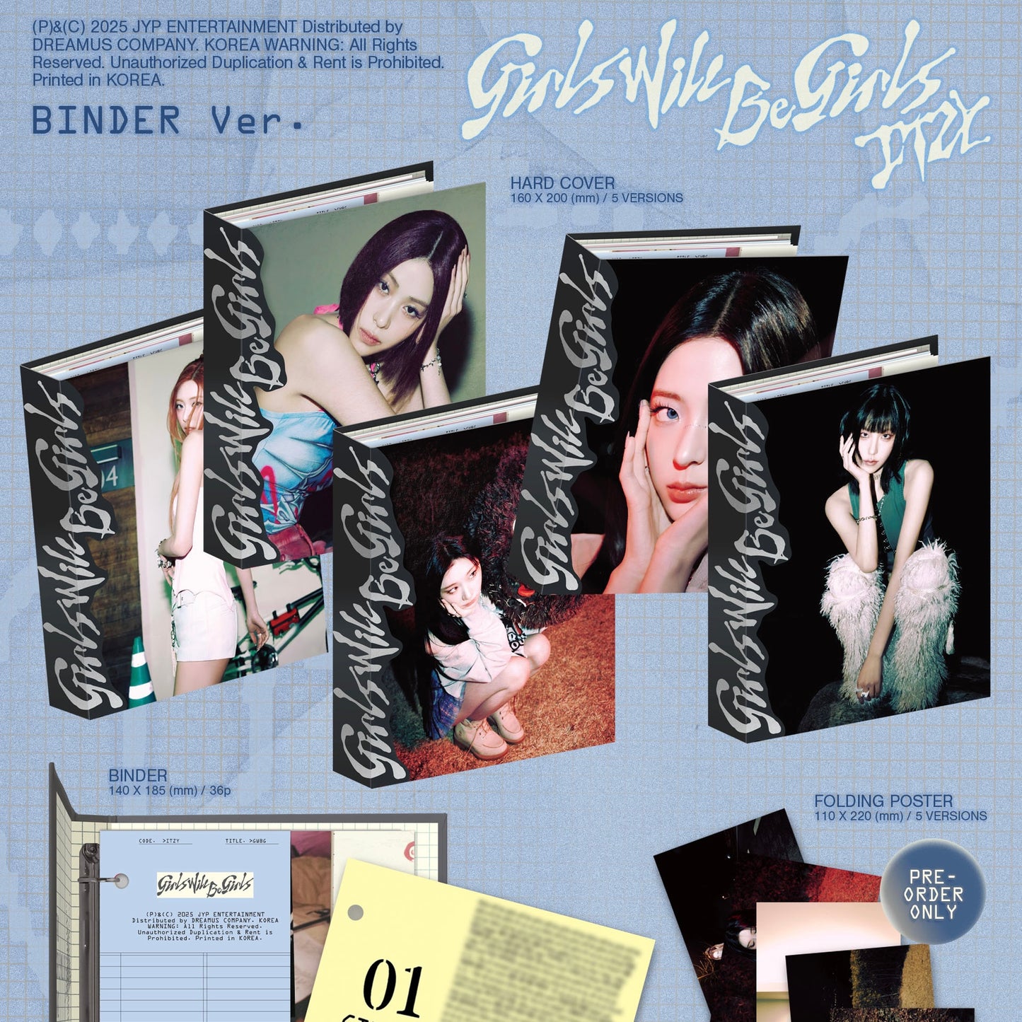ITZY - [GIRLS WILL BE GIRLS] BINDER VER. (5 VERSIONS) - LightUpK