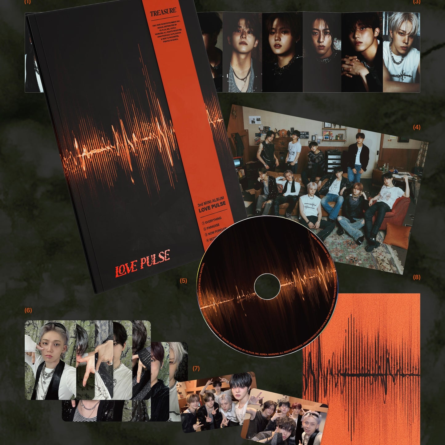 (PRE-ORDER) TREASURE - 3RD MINI ALBUM [LOVE PULSE] (3 VERSIONS) RANDOM - LightUpK