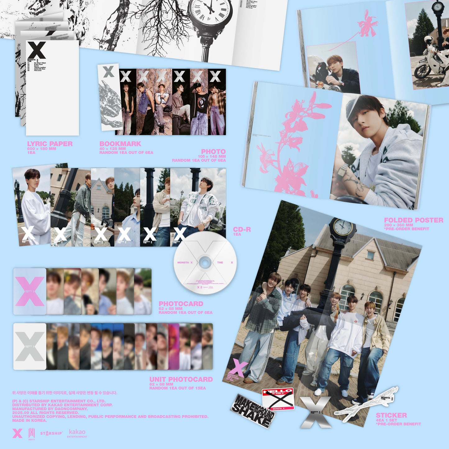 (PRE-ORDER) MONSTA X - THE X (4 VERSIONS) RANDOM - LightUpK