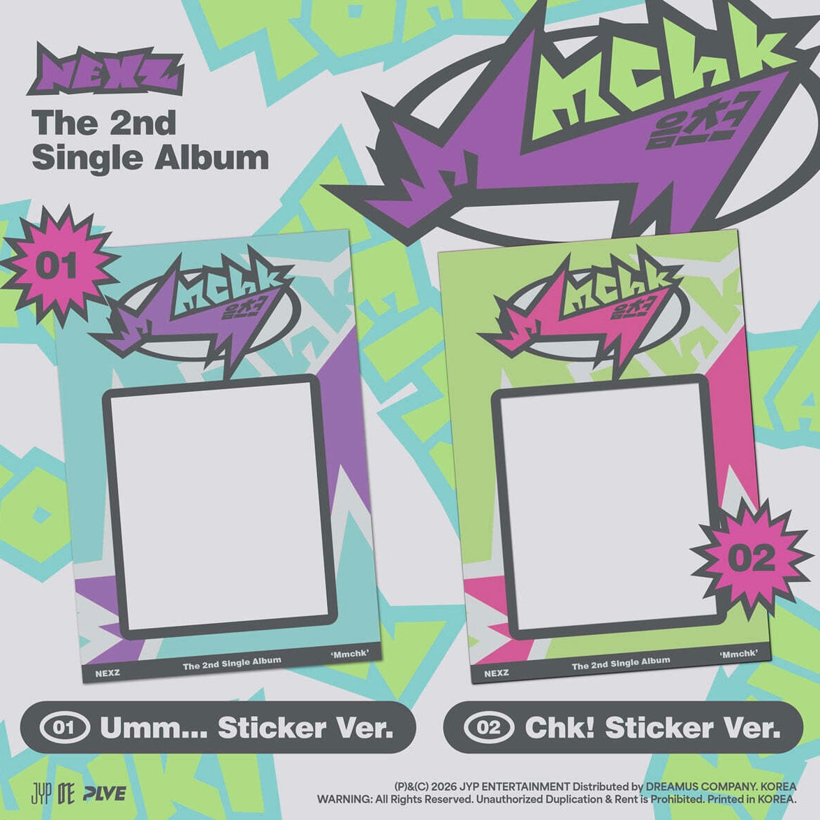 (PRE-ORDER) NEXZ - 2ND SINGLE ALBUM [MMCHK] (STICKER VER.) (2 VERSIONS) RANDOM - LightUpK