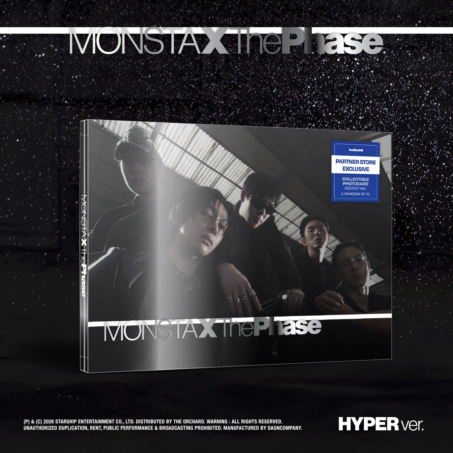 (PRE-ORDER) [hello82] [PARTNER STORE EXCLUSIVE] MONSTA X - THE PHASE (4 VERSIONS)