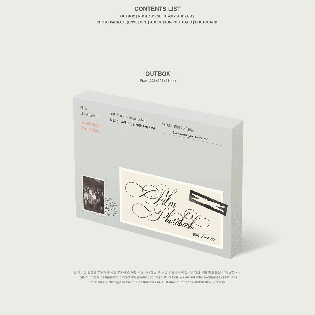 (PRE-ORDER) LE SSERAFIM - FILM PHOTOBOOK : DEAR, FEARNOT - LightUpK