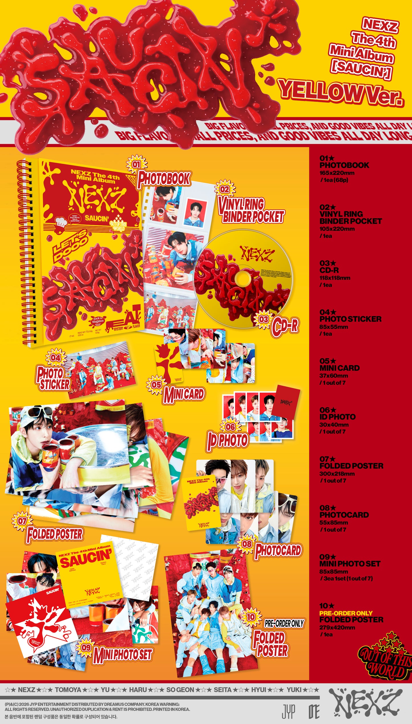 (PRE-ORDER) NEXZ - 4TH MINI ALBUM [SAUCIN'] (2 VERSIONS) RANDOM