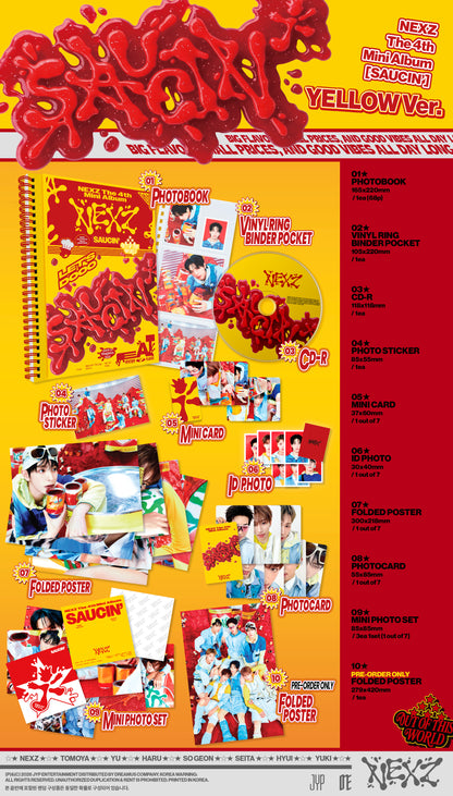 (PRE-ORDER) NEXZ - 4TH MINI ALBUM [SAUCIN'] (2 VERSIONS) RANDOM