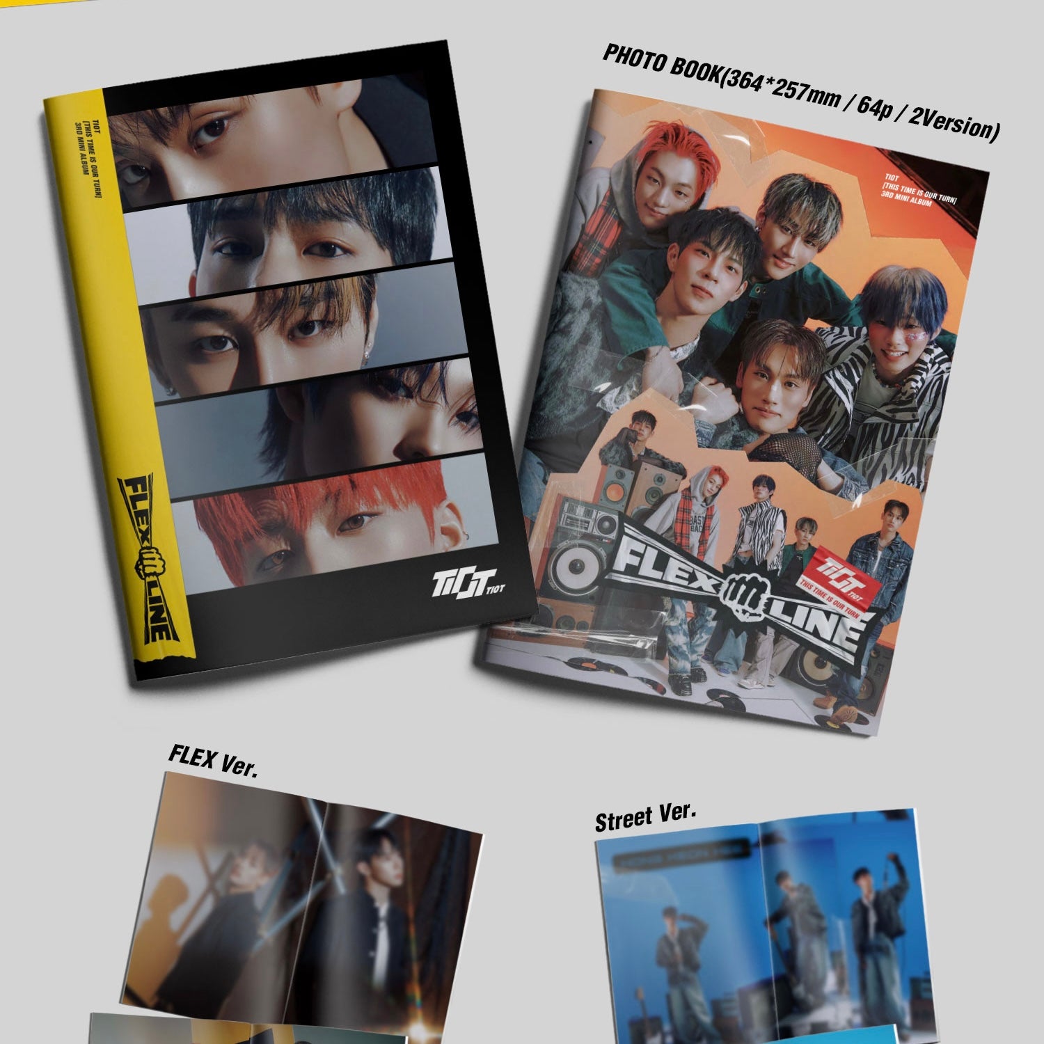 TIOT - 3RD MINI ALBUM [FLEX LINE] (PHOTOBOOK VER. (2 VERSIONS) - LightUpK