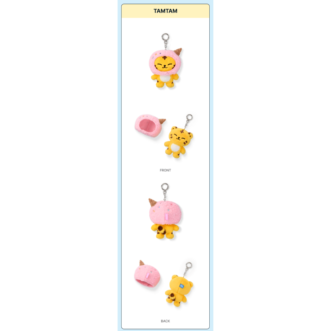 (PRE-ORDER) SEVENTEEN - ICE CREAM WITH MINITEEN CHARACTER POP UP OFFICIAL MD PLUSH KEYRING (13 VERSIONS)