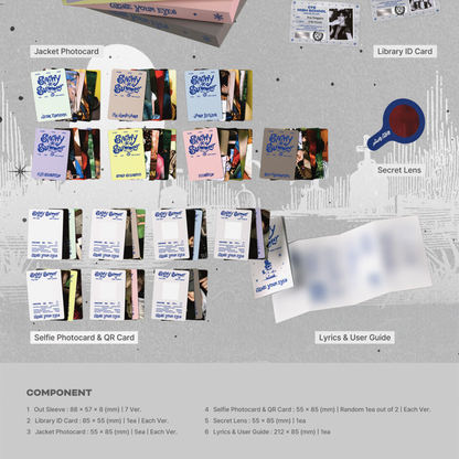 CLOSE YOUR EYES - 2ND MINI ALBUM [SNOWY SUMMER] ID CARD VER. (POCAALBUM) (7 VERSIONS)