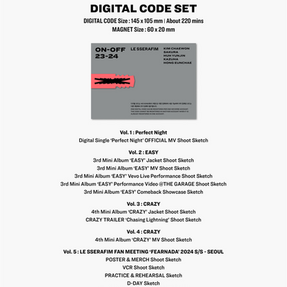 (PRE-ORDER) LE SSERAFIM - LE SSERAFIM ON-OFF 23-24 - LightUpK