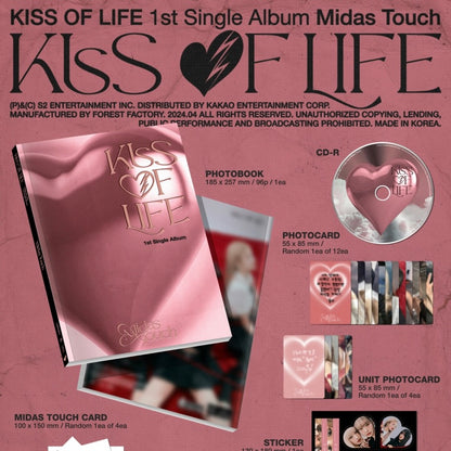 KISS OF LIFE - 1ER ALBUM SINGLE [MIDAS TOUCH] (LIVRE PHOTO VER.)