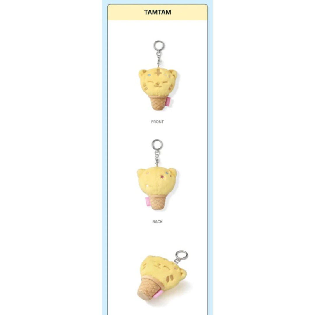 (PRE-ORDER) SEVENTEEN - ICE CREAM WITH MINITEEN CHARACTER POP UP OFFICIAL MD FACE KEYRING (13 VERSIONS)