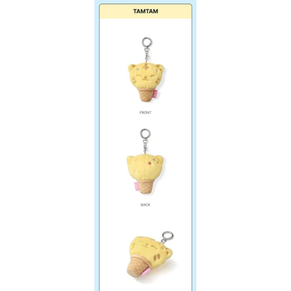 (PRE-ORDER) SEVENTEEN - ICE CREAM WITH MINITEEN CHARACTER POP UP OFFICIAL MD FACE KEYRING (13 VERSIONS)