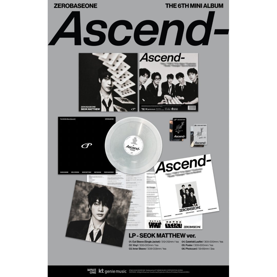 (PRE-ORDER) ZEROBASEONE - THE 6TH MINI ALBUM [ASCEND-] LP VER. (5 VERSIONS) RANDOM - LightUpK