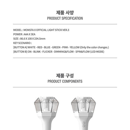 MONSTA X OFFICIAL LIGHTSTICK VER. 3