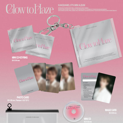 KANG DANIEL - 6TH MINI ALBUM [GLOW TO HAZE] (MINI CD KEYRING VER.) - LightUpK