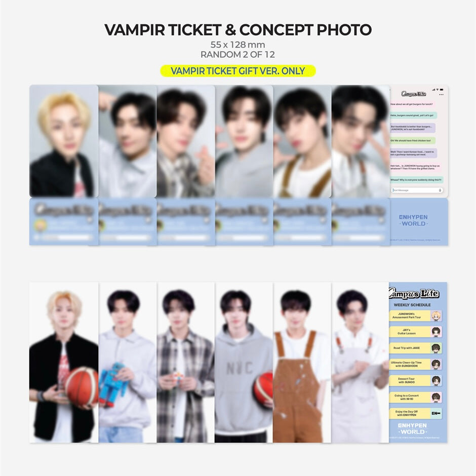 (PRE-ORDER) ENHYPEN - WORLD COUPON CARD COLLECTION (CAMPUS LIFE GIFT VER.) - LightUpK