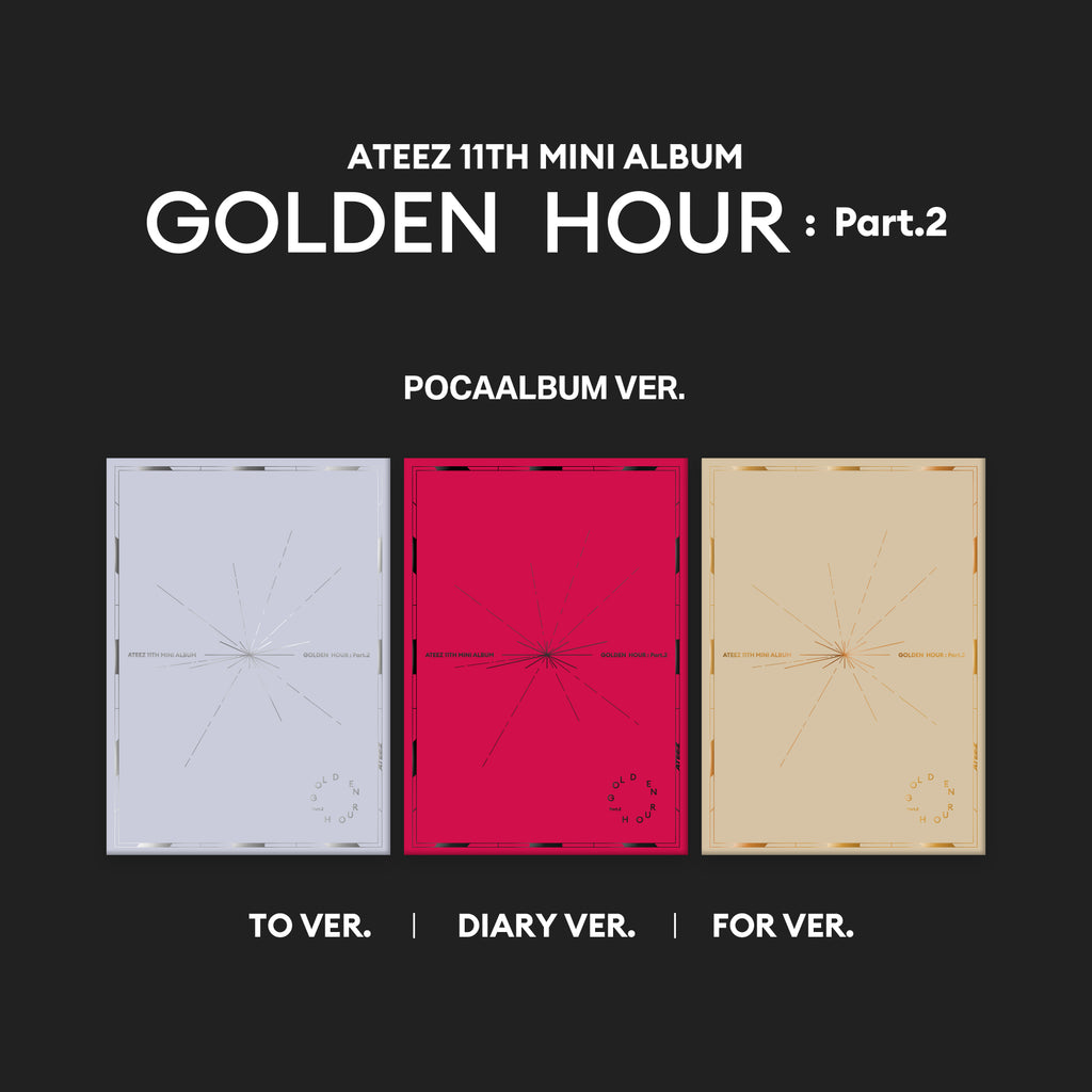 (PRE-ORDER) ATEEZ - GOLDEN HOUR : PART 2 (POCA VERSIONS) (3 VERSIONS) RANDOM