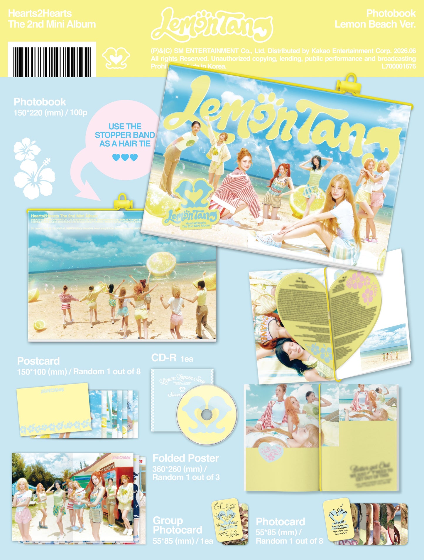 HEARTS2HEARTS - 2ND MINI ALBUM [LEMON TANG] (PHOTOBOOK VER.) (2 VERSIONS)