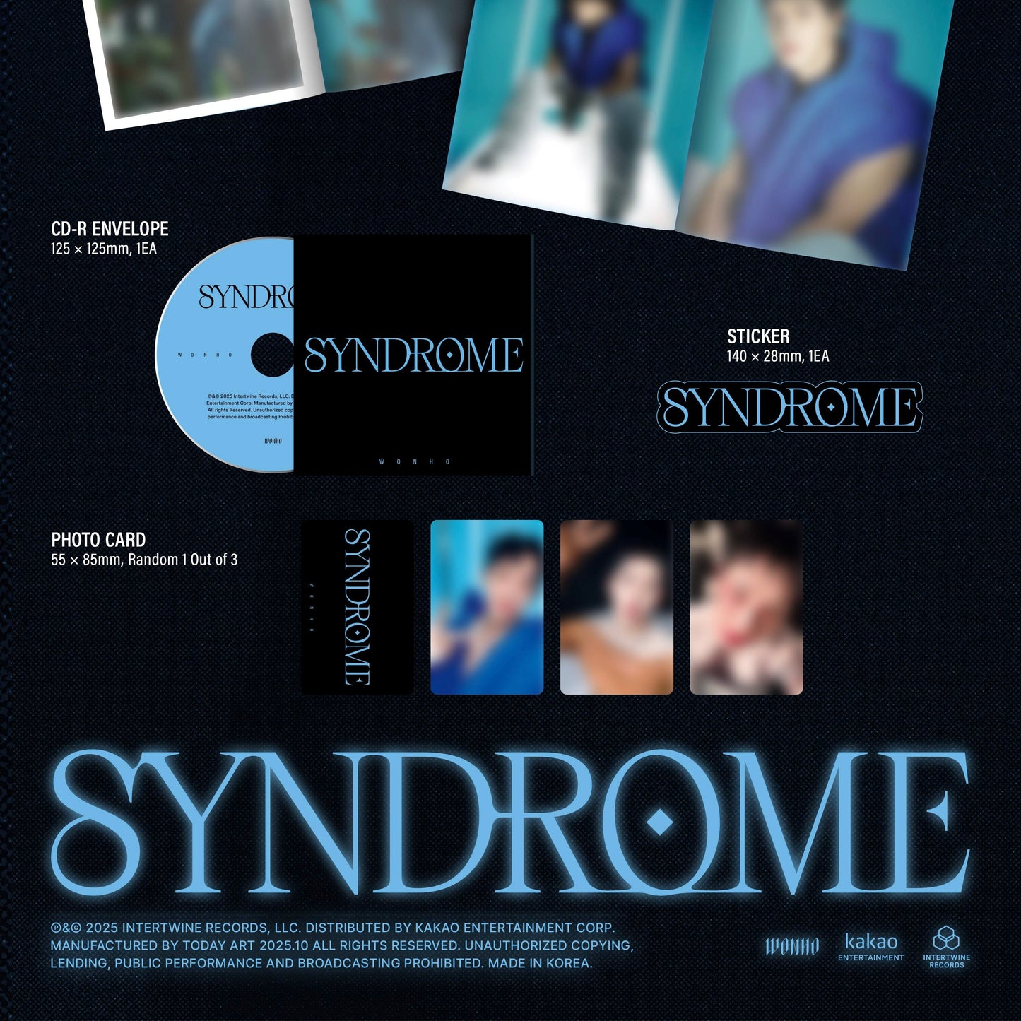 (PRE-ORDER) WONHO - 1ST FULL ALBUM [SYNDROME] (3 VERSIONS) RANDOM - LightUpK