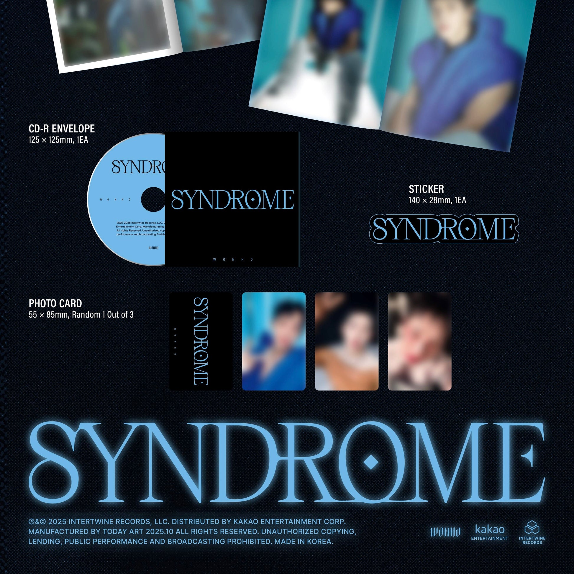 (PRE-ORDER) WONHO - 1ST FULL ALBUM [SYNDROME] (3 VERSIONS) RANDOM - LightUpK