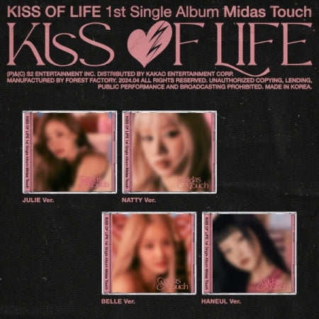 KISS OF LIFE - 1ER ALBUM SINGLE [MIDAS TOUCH] (JEWEL VER.) (4 VERSIONS)