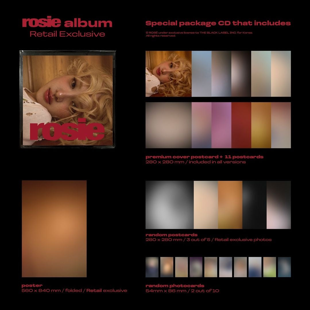 (PRE-ORDER) ROSÉ - ROSE - 1ST STUDIO ALBUM [ROSIE] [3 VERSIONS]