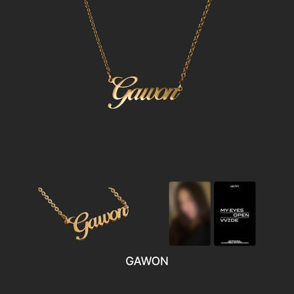 MEOVV - NAME PLATE NECKLACE [MEOVV] (6 VERSIONS) - LightUpK
