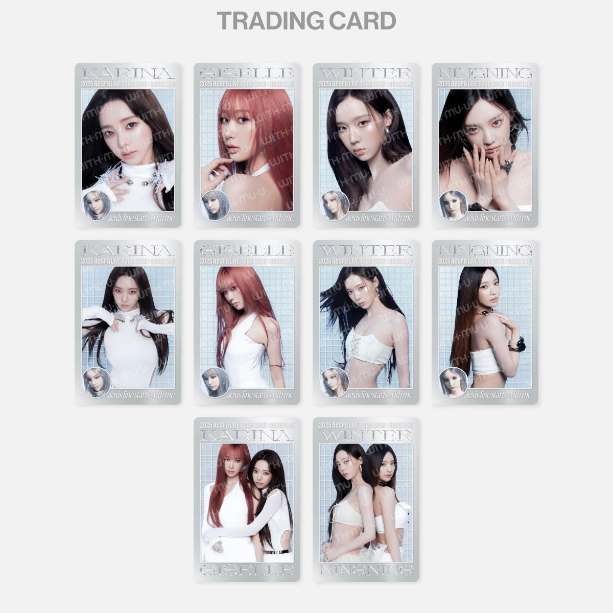 (PRE-ORDER) AESPA - 2025-26 AESPA LIVE TOUR [SYNK : AEXIS LINE] : RANDOM TRADING CARD SET (2 VERSIONS) - LightUpK