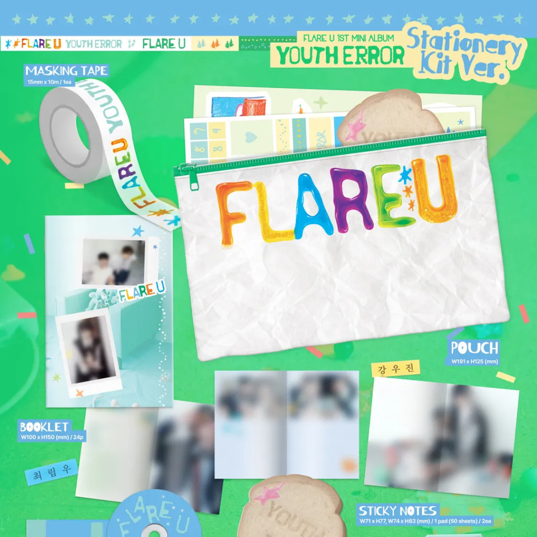 (PRE-ORDER) FLARE U - 1ST MINI ALBUM [YOUTH ERROR] STATIONERY KIT VER. - LightUpK