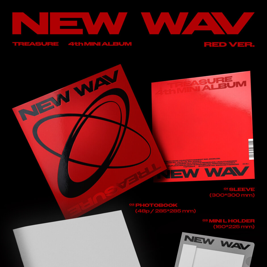 (PRE-ORDER) TREASURE - 4TH MINI ALBUM [NEW WAV] (2 VERSIONS) RANDOM - LightUpK