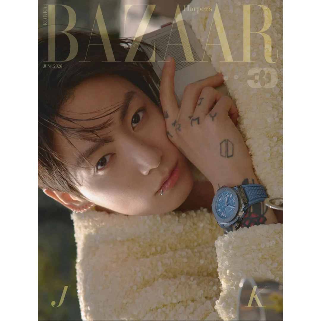 (PRE-ORDER) BAZAAR 6. 2026 ISSUE (COVER: BTS JUNGKOOK) (6 VERSIONS) - LightUpK