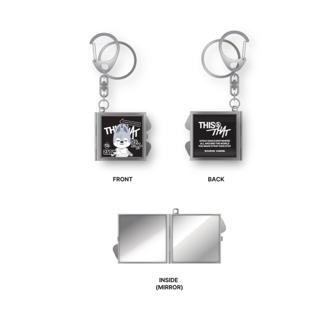 (PRE-ORDER) STRAY KIDS - SKZOO MIRROR KEYRING - THIS & THAT MD (8 VERSIONS)