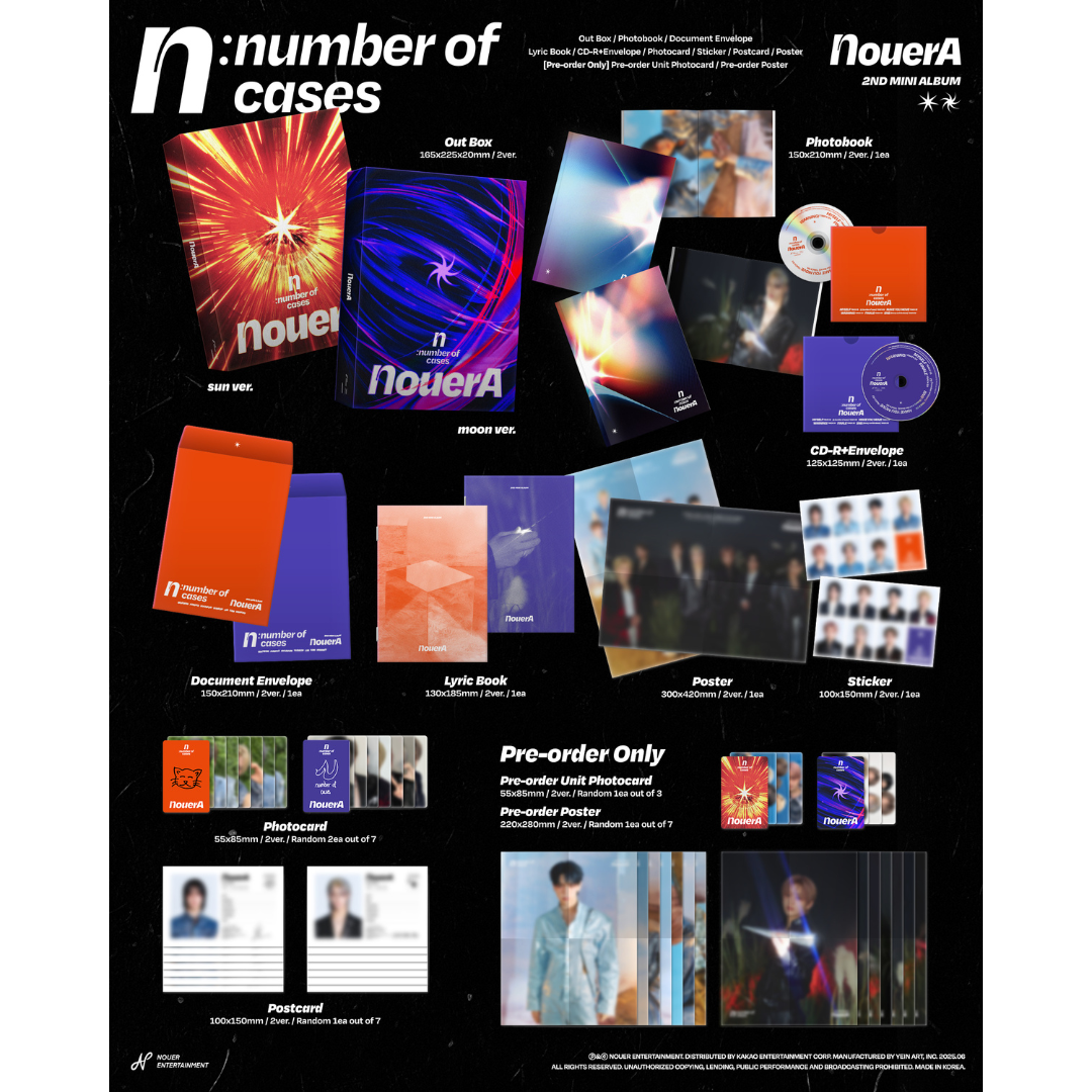 NOUERA - 2ND MINI ALBUM [N: NUMBER OF CASES] (2 VERSIONS) - LightUpK