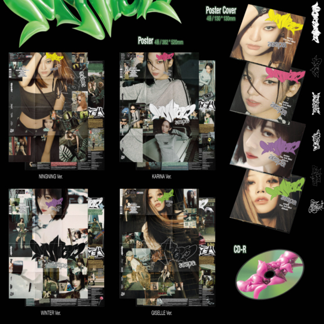 AESPA - MY WORLD (3RD MINI ALBUM) [POSTER VER.] (4 VERSIONS) - LightUpK