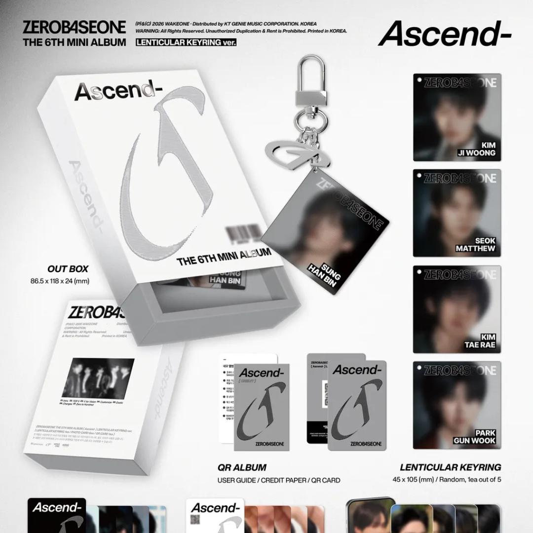 (PRE-ORDER) ZEROBASEONE - THE 6TH MINI ALBUM [ASCEND-] LENTICULAR KEYRING VER.(5 VERSIONS) RANDOM - LightUpK