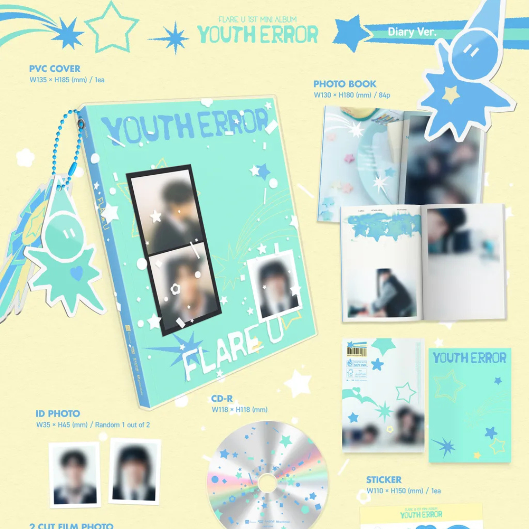 (PRE-ORDER) FLARE U - 1ST MINI ALBUM [YOUTH ERROR] DIARY VER. - LightUpK