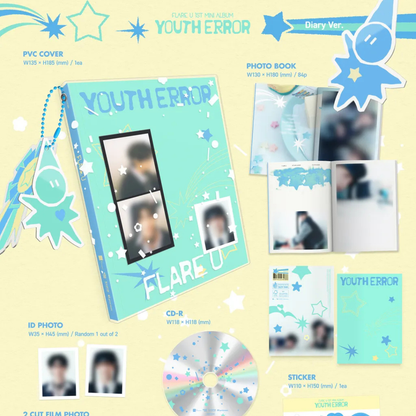 (PRE-ORDER) FLARE U - 1ST MINI ALBUM [YOUTH ERROR] DIARY VER. - LightUpK