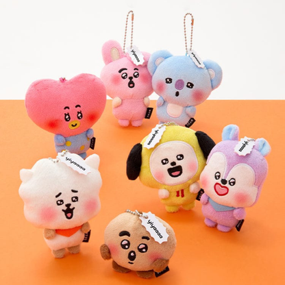 BT21 HEARTBEAT PLUSH KEYRING TODAY'S FACE (7 VERSIONS) - LightUpK