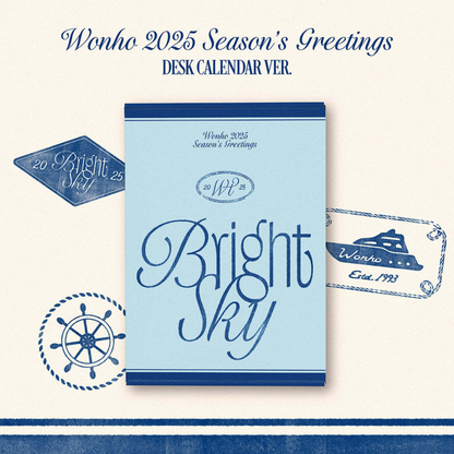 (PRE-ORDER) WONHO - 2025 SEASON'S GREETINGS [BRIGHT SKY] DESK CALENDAR VER.