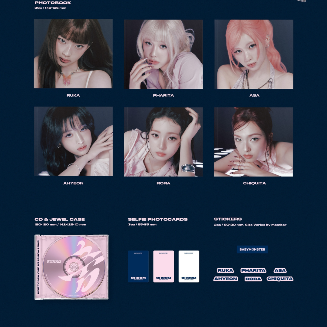 (PRE-ORDER) BABYMONSTER - 3RD MINI ALBUM [CHOOM] JEWEL VER. (6 VERSIONS) - LightUpK