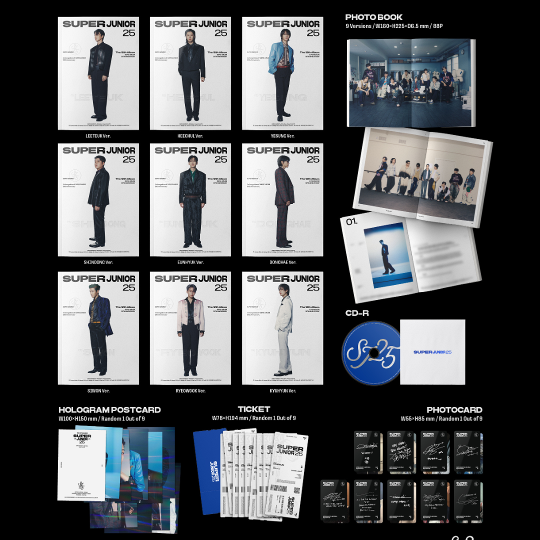 SUPER JUNIOR - 12TH ALBUM [SUPER JUNIOR25] (PHOTOBOOK VER.) (9 VERSIONS) - LightUpK