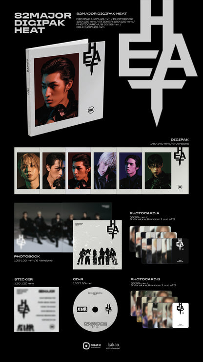 (PRE-ORDER) [hello82] [SIGNED] 82MAJOR - HEAT (DIGIPACK) (6 VERSIONS)