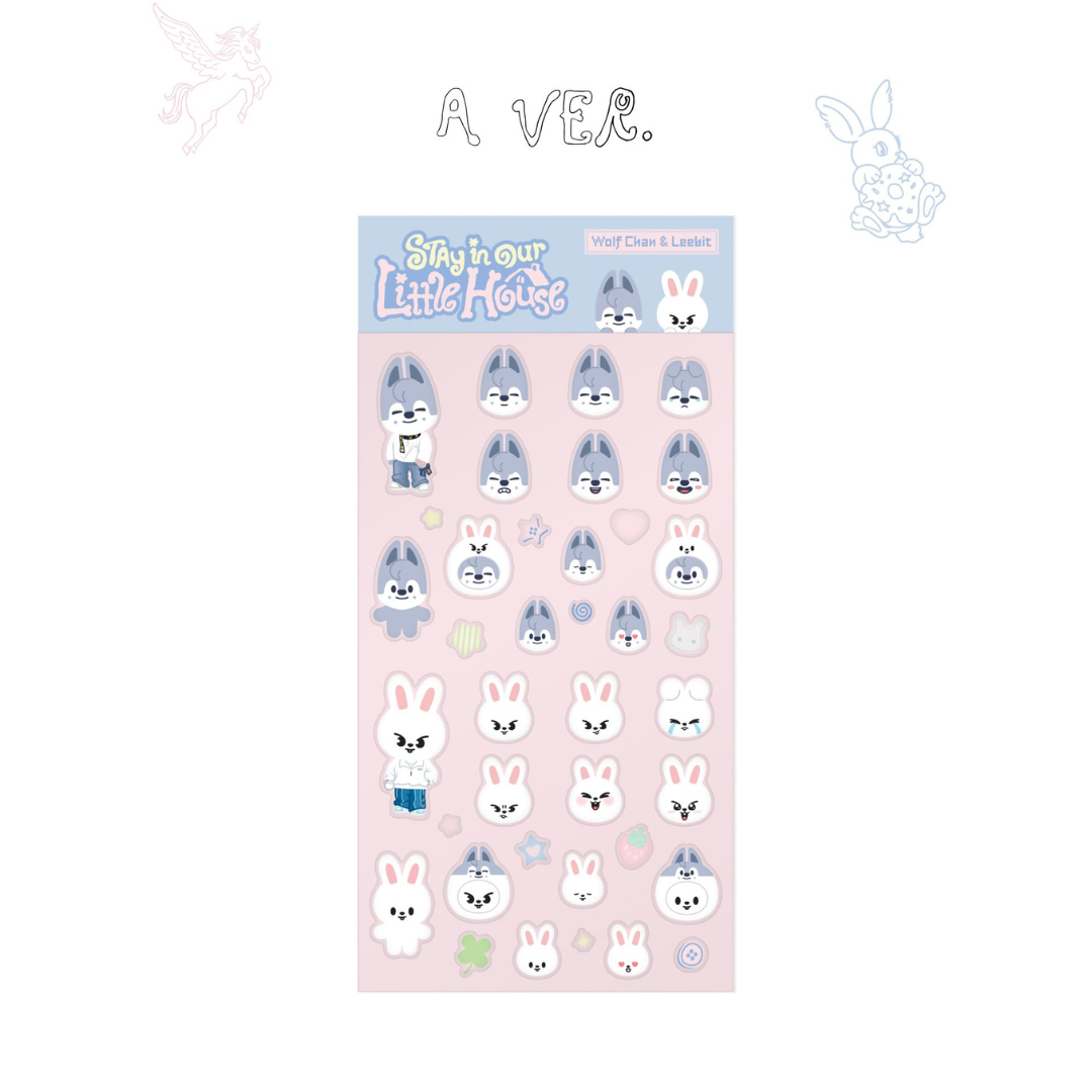(PRE-ORDER) STRAY KIDS - SKZOO 3D STICKER - STAY IN OUR LITTLE HOUSE (4 VERSIONS) - LightUpK