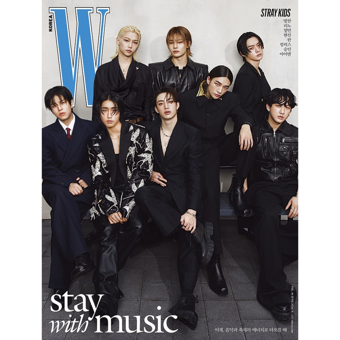 W KOREA MAGAZINE: MAY [2024] STRAY KIDS COVER (17 VERSIONS) - LightUpK