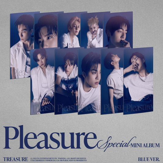 TREASURE - SPECIAL MINI ALBUM [PLEASURE] [BLUE VER.] (10 VERSIONS) - LightUpK